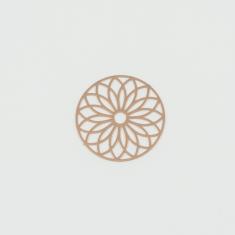 Perforated Flower Pink Gold 2.4cm