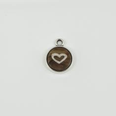 Pendat Plexiglass Heart Brown