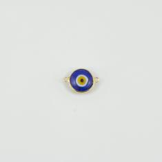 Gold Eye Ceramic Blue 1.4x1cm