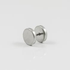 Ατσάλινη Μπάρα Τάπα Ασημί 12mm