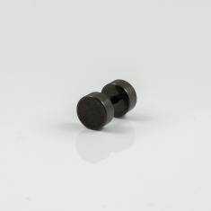 Steel Plug Black Nickel 8mm