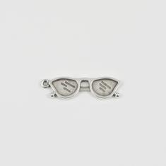 Metal Glasses Silver 3.2x0.9cm