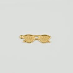 Metal Glasses Gold 3.2x0.9cm