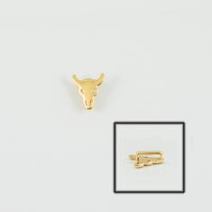Metal Bull Gold 1.6x1.4cm