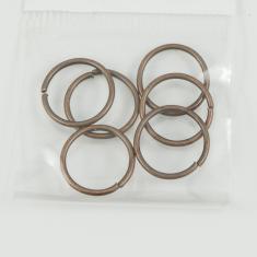 Iron Hoops Copper Antique 14x12mm