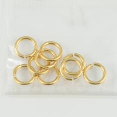 Μεταλλικοί Κρίκοι Χρυσοί 8x12mm