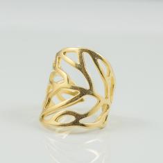 Perforated Ring Gold 2.4x2cm