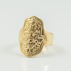 Δαχτυλίδι Χέρι της Φατιμά Χρυσό 2x1.9cm