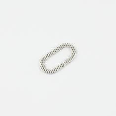 Hoop Oval Silver 2.4x1.2cm