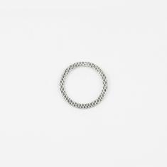 Metal Hoop Silver Grained 2.5cm