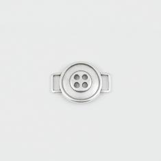 Item Button Silver 2.5x1.8cm