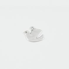 Metal Bird Silver 1.6x1.3cm