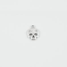Μεταλλική Νεκροκεφαλή Ασημί 1.6x1.2cm