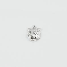 Μεταλλική Τίγρη Ασημί 2.7x1.4cm