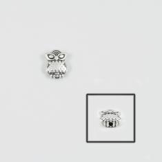 Metal Owl Silver 1x0.8cm