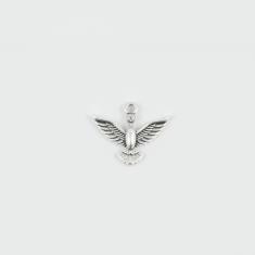 Metal Bird Silver 2x1.7cm