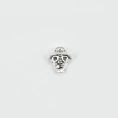 Metal Skull Silver 1.4x1.4cm