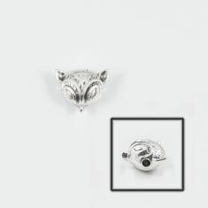 Metal Racoon Silver 1.3x1.2cm