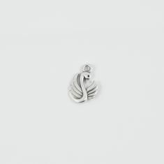 Metal Swan Silver 1.8x1.2cm