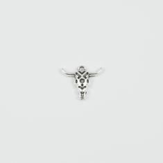 Metal Bull Silver 1.9x1.6cm