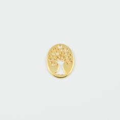Tree of Life Gold 2.6x2.1cm