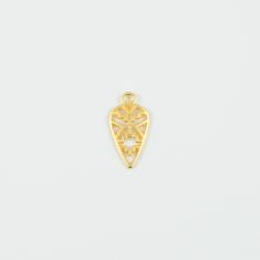 Perforated Item Gold 2.4x1.3cm