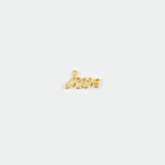 Metal "Love" Gold 2x1.2cm