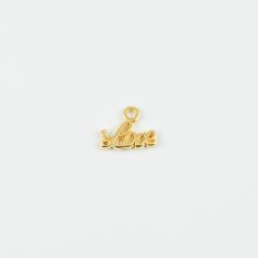 Metal "Love" Gold 1.4x1cm