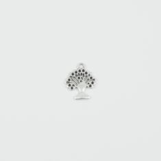 Δέντρο της Ζωής Ασημί 1.8x1.5cm