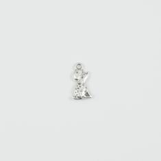 Μεταλλικό Σκυλάκι Ασημί 1.8x0.9cm