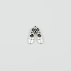 Μεταλλικές Μπαλαρίνες Ασημί 2.1x1.6cm