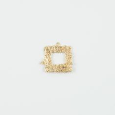 Metal Square Gold 2.2x2.2cm