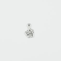 Metal "Love You" Silver 1.5x1cm