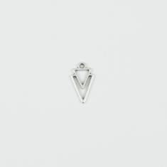 Metal Double Triangle Silver 1.6x0.9cm