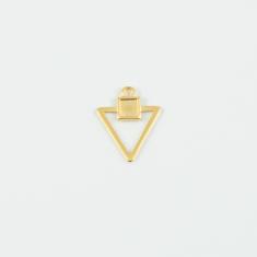 Μεταλλικό Τρίγωνο Χρυσό 1.8x1.5cm