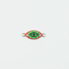 Μάτι Σμάλτο Πορτοκαλί 1.6x1.1cm