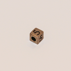 Metal Cube Number "5"