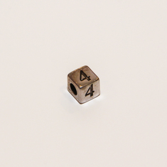 Metal Cube Number "4"