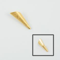 Hat Gold Sandblasted 4x1.3cm