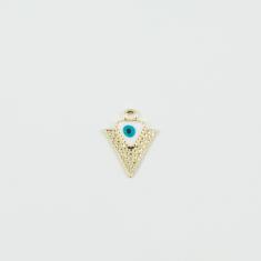 Triangle-Eye White Enamel 2x1.6cm