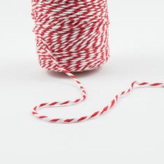 Twisted Cord Red-White 1.5mm