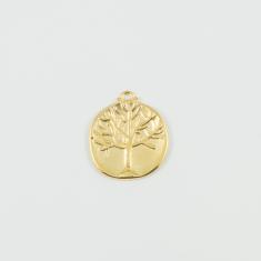 Metal Tree of Life Gold 2.7x2.4cm
