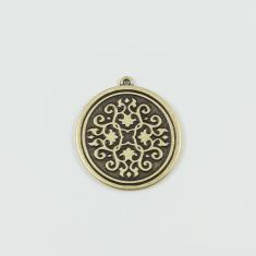Carved Pendant Bronze 3.4x3.1cm