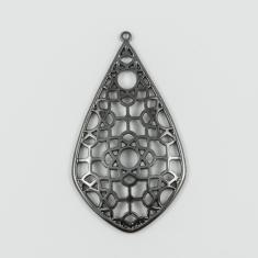 Perforated Tear Black Nickel 6x3.4cm