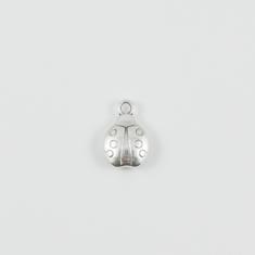 Μεταλλική Πασχαλίτσα Ασημί 1.5x1cm