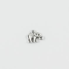 Μεταλλικός Ελέφαντας Ασημί 1.2x1cm