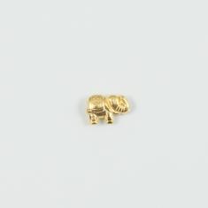 Μεταλλικός Ελέφαντας Χρυσός 1.2x0.9cm