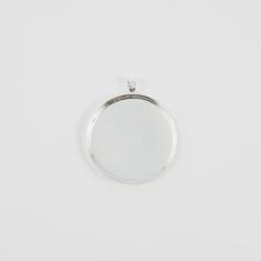 Liquid Glass Base Silver 4.4x3.7cm