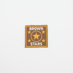 Θερμοκολλητικό Μπάλωμα "Brown Stars"
