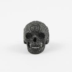 Steel Ring Skull Black